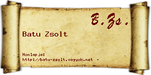Batu Zsolt névjegykártya